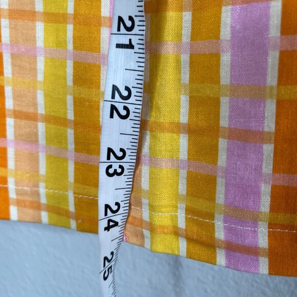 Peppermayo Girls Lunch Tube Mini Dress Splice Check Pattern Linen Blend US 6 - Picture 8 of 12